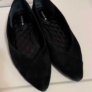 Birdies Black Suede Flats